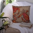 thumbnail image 3 of Cooked Crabs on Faux Burlap Fabric Decorative Pillow, 3 of 4