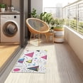 thumbnail image 4 of Yayeee Doormat for Indoor Entrance 32" x 20" Non Slippery Floor Rug, Pink Simple Shapes, 4 of 8