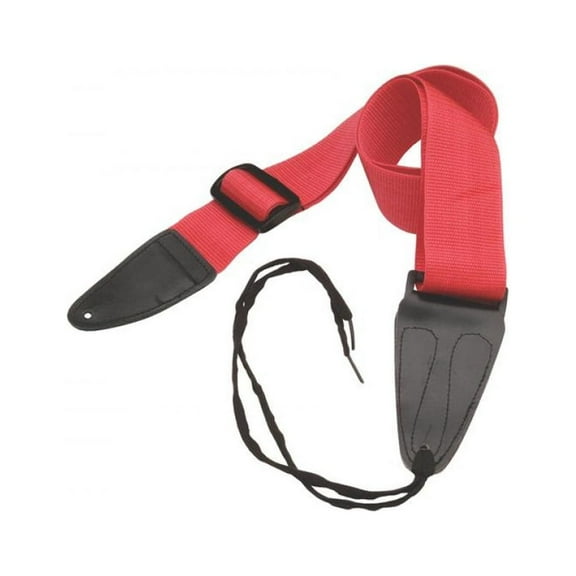 On-Stage GSA10RD Guitar Strap with Leather Ends (Red)