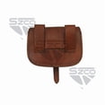 thumbnail image 3 of SZCO Medieval Knife Holder Bag 8"x6" Light Brown Leather Accessory Pouch with Belt Attachment for LARP & Cosplay, 3 of 5