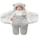 thumbnail image 1 of Saco de dormir de osito de peluche para bebé, 2,0 tog, forro suave para recién nacidos, saco de dormir ajustable, manta para bebés, bebés recién nacidos, unisex, gris, M (3-6 meses), 1 of 5