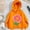 Orange, variant on Wilak Girls Flower Print Hoodies Sweatshirts Size 2-8, Pullover Long Sleeve Casual Cute Kids Fall Tops Pink