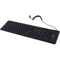 thumbnail image 3 of Silicone Keyboard, 109 Keys Waterproof Portable Flexible Keyboard, Foldable Silent Keyboard With Usb 2.0 For Pc Laptop (black), 3 of 5