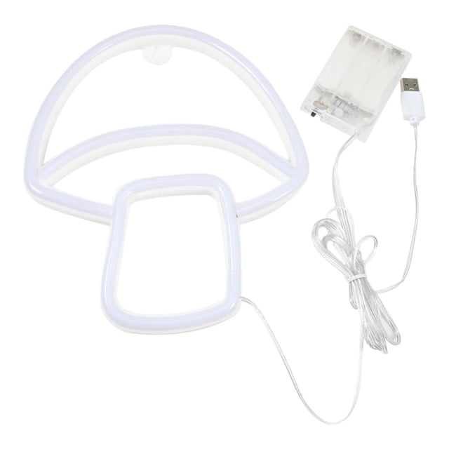 Letrero LED de neón con forma de hongo, ideal para pared, para el hogar, habitación infantil, bar, accesorios fotográficos. luz roja amarilla