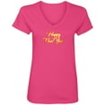 thumbnail image 4 of Happy New Year Ladies V Neck Tee Shirt, 4 of 5