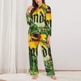 thumbnail image 2 of Rateoe Not All Who Wander Are Lost Pattern Womens Pajamas Set Long Sleeve Sleepwear Button Down Nightwear Soft Cotton Pj Lounge Sets-Small, 2 of 7