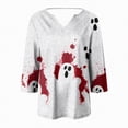thumbnail image 4 of Towmus Tunics 3/4 Sleeve Plus Size Tops for Women Halloween Dress Shirts 3/4 Sleeve V Neck Flowy Ladies Clothes for Loose, 4 of 5