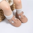 thumbnail image 3 of Bonario Baby Girls Dress Shoes Infant Mary Jane Bowknot Flats None-Slip Sole Princess Shoes for Newborn 3-18 Months, 3 of 7