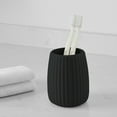 thumbnail image 6 of Mainstays Rubberized Plastic Ribbed Toothbrush Holder, Black, 6 of 8