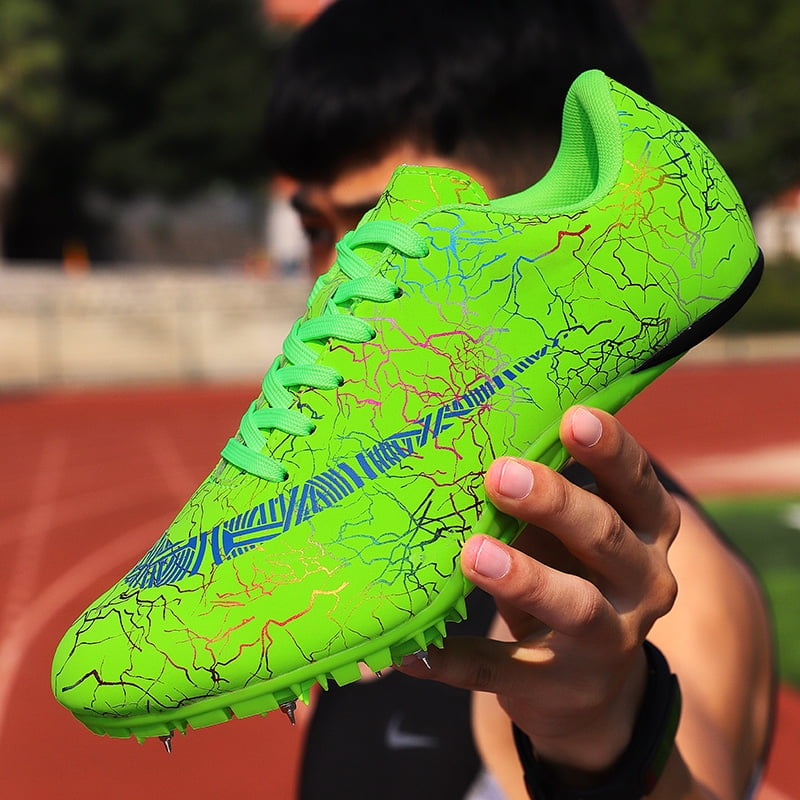 Mens Track and Field Shoes Teenagers Spikes Sneakers Boys Track Race Jumping Professional Running Nail Spikes Shoes
