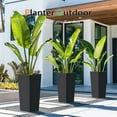 thumbnail image 5 of Vucunty Tall Planter Outdoor Indoor, Large Resin Plant Pots for Trees Flowers (Black, 28 inch - 2 Pack), 5 of 6