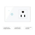 thumbnail image 2 of Toma De Pared Inteligente Wifi 2 En 1, Práctico Interruptor De Enchufe Inteligente Con Control Táctil Y Aplicación De Voz Para Alexa Y Asistente, 2 of 7