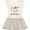Natural with Stripes, variant on Inktastic Let It Snow Cute Snowman in Hat and Scarf Girls Toddler Dress
