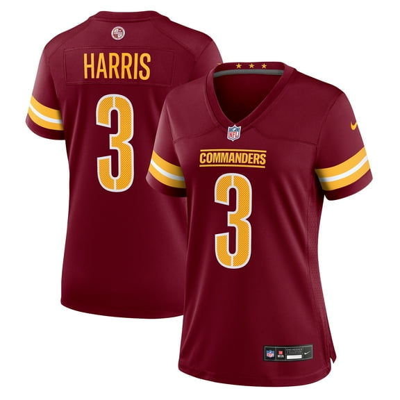Women's Nike Will Harris Burgundy Washington Commanders Team Game Jersey