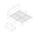 thumbnail image 4 of South Shore Musano Queen 2-Drawer Complete Bed, in Natural Walnut, 4 of 14