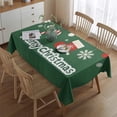 thumbnail image 4 of Merry Christmas Table Cloth Waterproof Spillproof Tablecolths Table Covers Triangle Tree Gingerbread Man Tablecloth for Party Picnic Dinner Decor Rectangle,60x84inches, 4 of 5