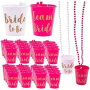 20 Bachelorette Party Shot Glasses Necklace, Team Bride Supplies
