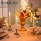 thumbnail image 3 of Juego de 18 portavelas Romadedi Gold para velas cónicas, 3 of 7