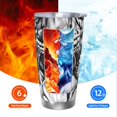 thumbnail image 5 of Bingfone Tiger Butterfly Floral Art for 20 Oz Stainless Steel Travel Mug Double Wall Water Coffee Cup for Home,Office, Outdoor Works Great for Ice Drinks and Hot Beverage-Without Straw, 5 of 8