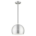 thumbnail image 4 of 41181-66 Livex Lighting Piedmont - 1 Light Globe Pendant In Industrial Style-15 Inches Tall and 10 Inches Wide-Brushed Aluminum Finish    -Traditional, 4 of 9