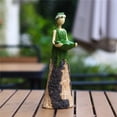 thumbnail image 3 of Estatua de de hadas de de jardín, alimentador de colibrí, decoración de resina, adecuada para una variedad de escenas, 3 of 8