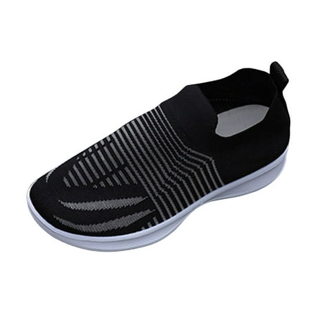 

nsendm Female Fashion Sneakers Adult Womens Sneaker Boots Mesh Knitted Low Top Thick Sole Comfortable Casual Sports Shoes Club C Double Sneaker Womens Black 7.5