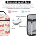 thumbnail image 5 of PUREYAH Insulated Lunch Bag with Strap, Reusable Work Thermal Cooler Watercolor Valentine's Day Bow Tote Bag with Water Bottle Holder for Adult Women Men, 5 of 6