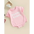 thumbnail image 3 of Seyurigaoka Baby Boys Girls Easter Romper Tops Short Sleeve Letter Print One-Piece Bodysuit Infant Clothes, 3 of 8