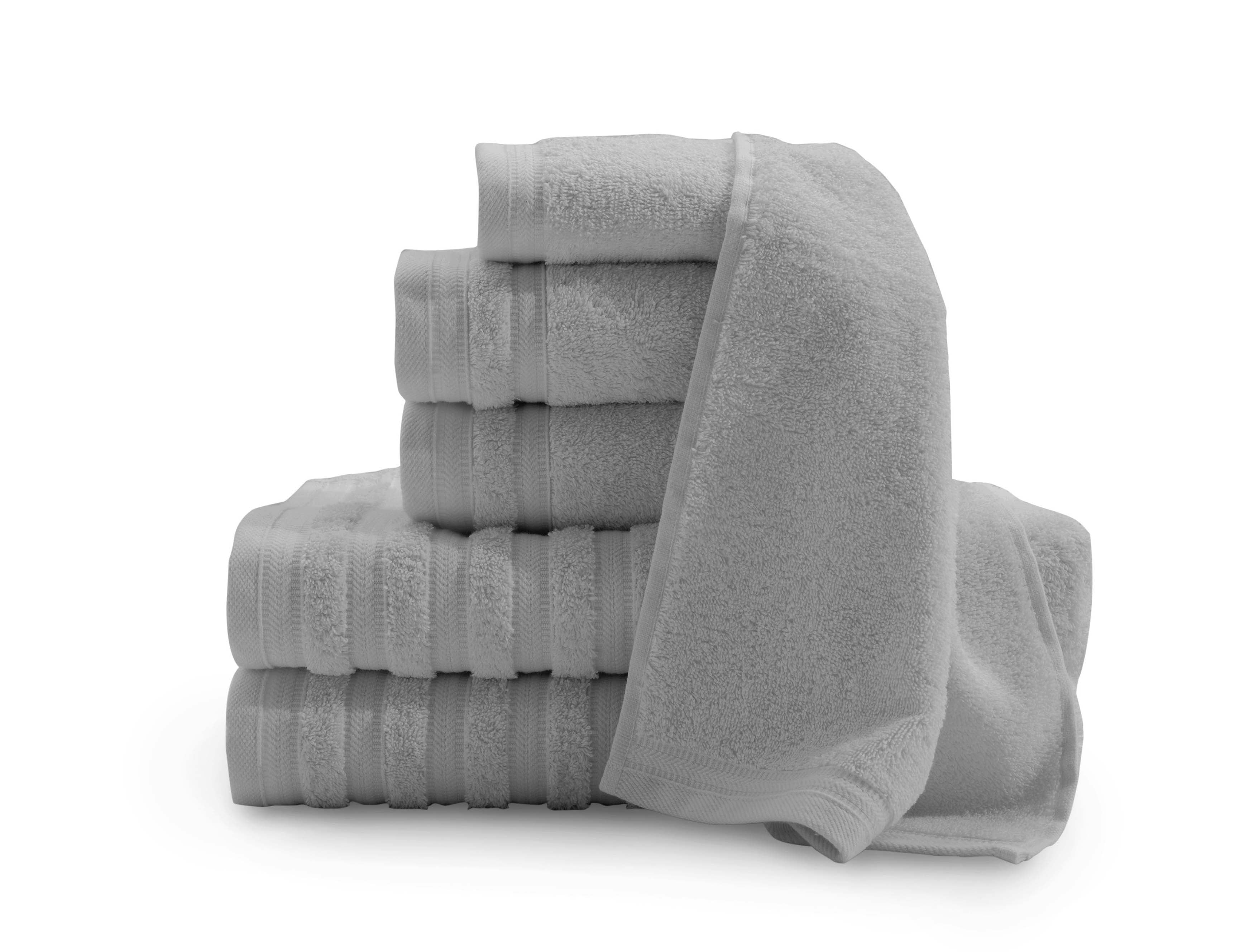 Charcoal Dreamscene Luxury Supersoft 6 Piece Hand Bath Towel Bale 100% Egyptian Cotton