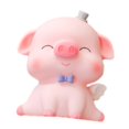 thumbnail image 1 of Hucha de cerdo, estatuilla de cerdo con bordes redondos, manualidades para regalos de cumpleaños, adorno de escritorio, Banco de ahorro de dinero para Cerdo entrecerrando los ojos mediano, 1 of 8