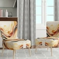 thumbnail image 2 of Designart "Abstract Waves in Burnt Orange IV" Orange Modern Upholstered Accent Chair - Modern Arm Chair For Bedroom, 2 of 5