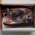 thumbnail image 3 of German Shepherd Dog Wrapped In Glory American Flag Running Shoes Sneakers Mesh Black Size 8.5, 3 of 5