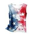 thumbnail image 5 of Virmaxy Débardeur Femme 2024 Drapeau Décontracté Jour de l'Indépendance Imprimé Sans Manches Col Rond Imprimé Floral Tunique Multicolore-23 TG, 5 of 5