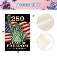 thumbnail image 2 of Sm:)e The Statue of Liberty 250th Anniversary American Patriotic July 4th Garden Flag 12x18 Inch, Double Sided, 2 of 8