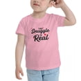 thumbnail image 3 of The Snuggle Is Real Cute Toddler T-Shirts for Boys Girls (Pink, 4T), 3 of 5