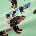 thumbnail image 5 of Homewish Kawaii Dachshund Dog Kitchen Curtains,Lovely Pet Black Out Curtains Pack of 2 (42x63 Each),Green, 5 of 6