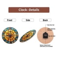 thumbnail image 7 of Stained Glass Wall Clock Home Decor Art 10-Inch Silent Wooden Wall Clock, Battery Operated (AA Batteries Not Included), Artistic Home Decor, 7 of 7