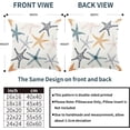 thumbnail image 5 of Orange Blue Teal Starfish Pillow Covers 18X18 Inch Set of 2 Beach Ocean Coastal Decorative Square Pillow Cases Summer Nautical Cotton Linen Cushion Case Home Decor For Sofa Couch Bedroom Outdoor, 5 of 6