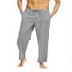 thumbnail image 4 of Pantalones largos para hombre, color liso, con bolsillos ajustados, pantalones largos para hombre, pantalones de poliéster y algodón., 4 of 6