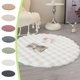 thumbnail image 1 of Terciopelo redondo de suelo • Sofá y alfombra del salón • Parte inferior antideslizante • 19,69 pulgadas • Fibra de poliéster • Beige, gris, blanco, caqui rosa, verde, 1 of 6