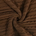 thumbnail image 2 of Ntbay 100% Cotton Cable Knit Throw, Super Soft Warm Knitted Blanket Home Decor, 51"x67", Brown, 2 of 4