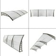 thumbnail image 2 of 120"x40" Window Door Awning Canopy, Polycarbonate Cover Entry Door Outdoor Window Awning Exterior, UPF 50+, Front Door Overhang Awning for Sun Shutter Gray & Black, 2 of 14