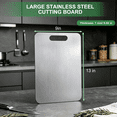 thumbnail image 2 of Wynra Stainless Steel Cutting Board, Large Cutting Board for Kitchen, Metal Food Prep Board for Meat, Vegetables and Fruit, 9.05" x 13.38", 2 of 8