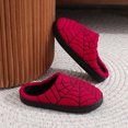 thumbnail image 4 of HAHUT 1 Pair Cartoon Spider Web House Slippers for Adults, Non-Slip Fluffy Warm Slippers for Halloween Winter New Year Gift (36-37), 4 of 7