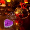 thumbnail image 3 of KAIYANG Día de San Valentín para ella, decoración fragante de la habitación, adornos de flores rosas artificiales, aniversario (rosa) morado, 3 of 5