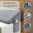 thumbnail image 2 of King Size（76"x10"x6"） Bed Wedge Pillow for Headboard - Upgraded Bed Gap Filler King Between Mattress and Headboard - Wedge headboard Pillow - Grey, 2 of 6