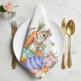 thumbnail image 2 of Spring Easter Cloth Napkins, Rabbits Eggs Botanical Floral Leaf Butterfly Washable and Reusable Dinner Napkins Set of 2, Table Napkin for Kitchen Party Birthday Wedding Hotel Housewarming 20"x20", 2 of 9