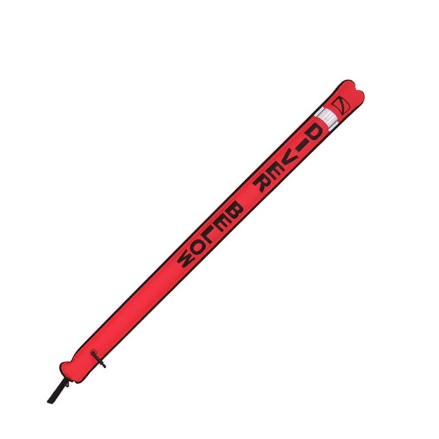 Advancent Marcadores de buceo con escafandra de salchicha de inflación de tubo de señal de boya de superficie de 180*15cm Deportes acuáticos rojo fluorescente