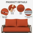 thumbnail image 3 of Snubbull Outdoor 46" x 26" x 5" Loveseat Cushion Set, Water repellent, Fade Resistant, Cushion Set for Couch, Bench, and Swing, Orange, 3 of 6
