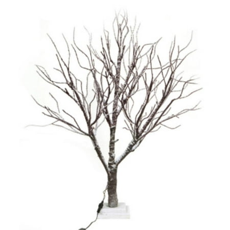 3' LED Lighted Frosted Brown Twig Tree Table Top Decoration - Warm ...